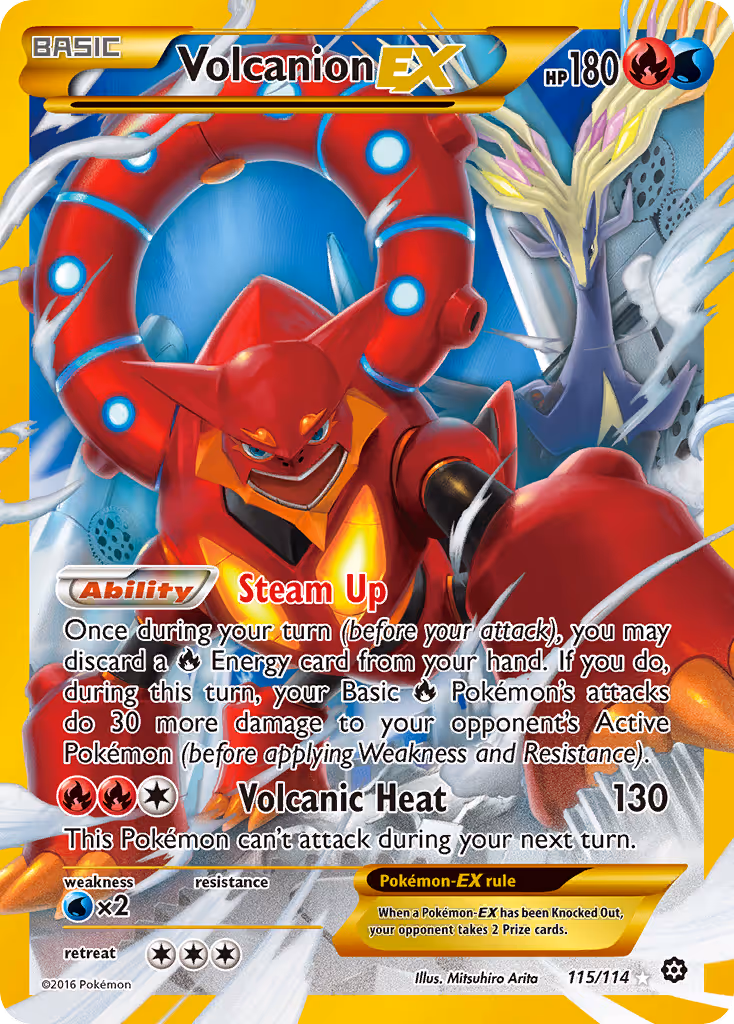 Volcanion EX 115/114 Pokemon card