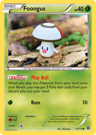 Foongus 12/114 Pokemon card