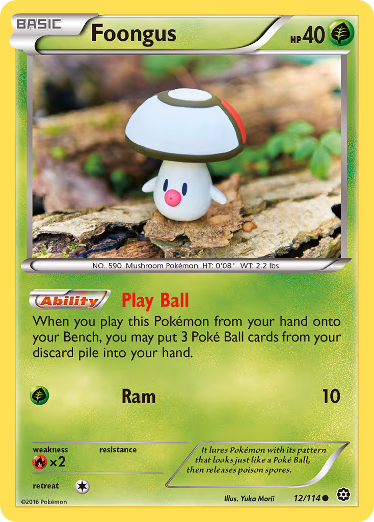 Foongus 12/114 Pokemon card