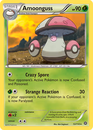 Amoonguss 13/114 Pokemon card