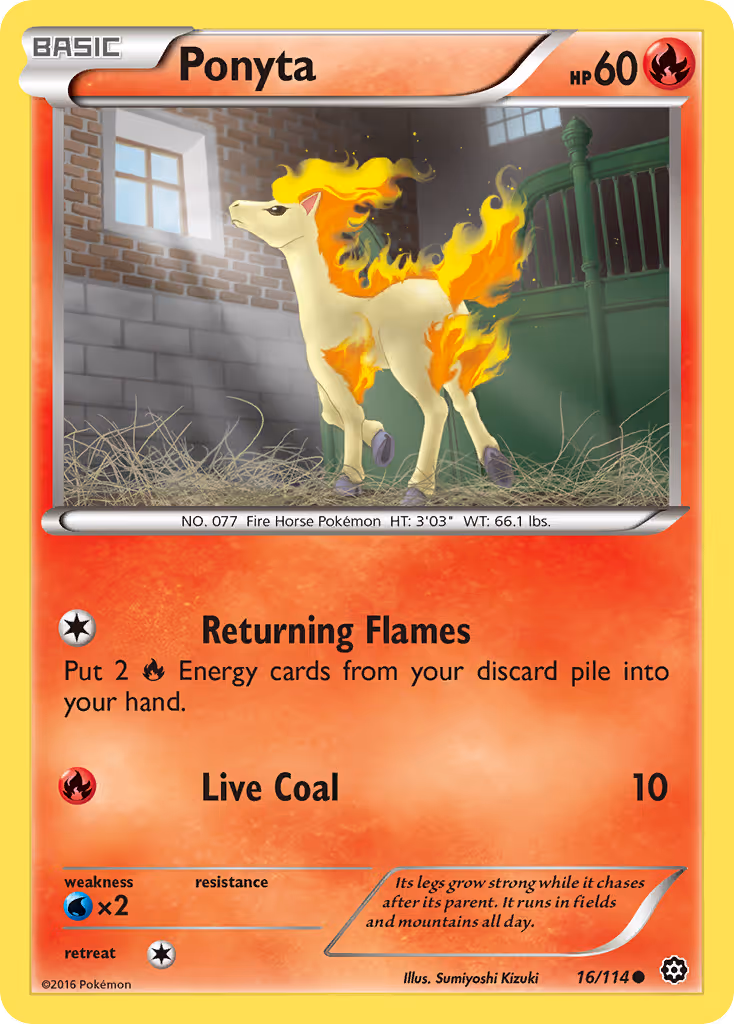 Ponyta 16/114 Pokemon card