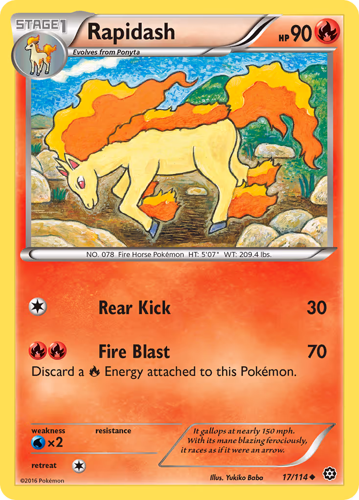 Rapidash 17/114 Pokemon card