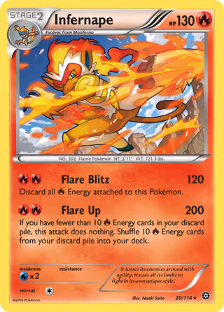 Infernape 20/114 Pokemon card