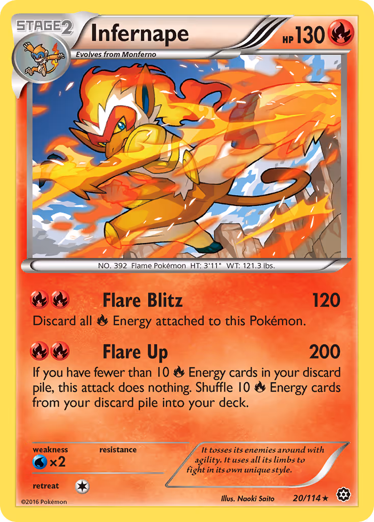 Infernape 20/114 Pokemon card