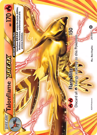 Talonflame BREAK 21/114 Pokemon card