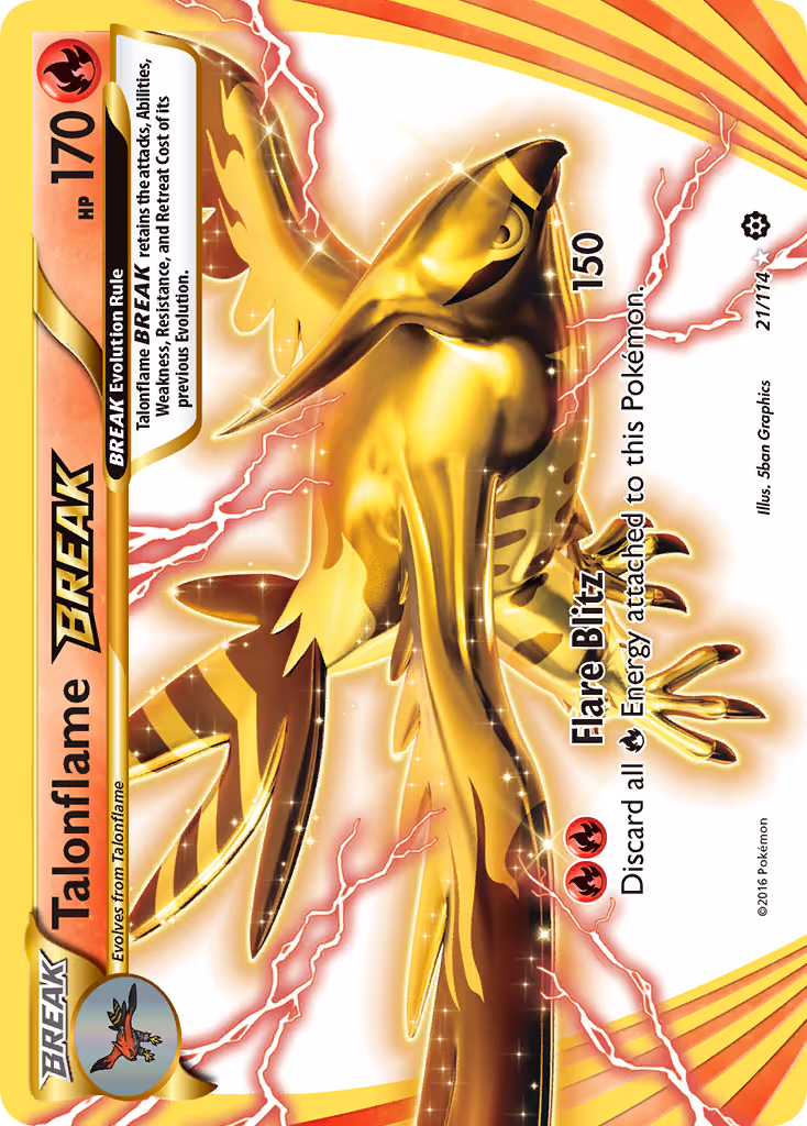 Talonflame BREAK 21/114 Pokemon card