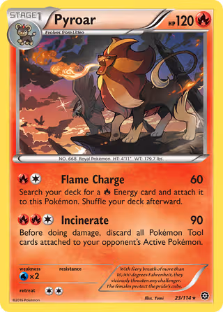 Pyroar 23/114 Pokemon card