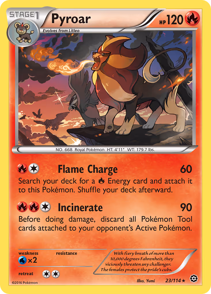 Pyroar 23/114 Pokemon card