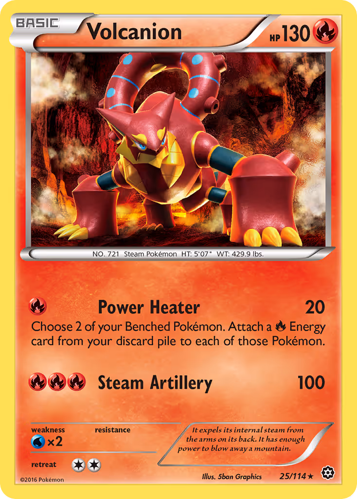 Volcanion 25/114 Pokemon card