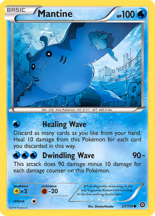 Mantine 27/114 Pokemon card