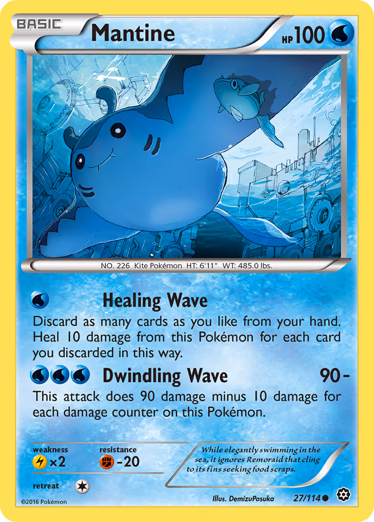 Mantine 27/114 Pokemon card