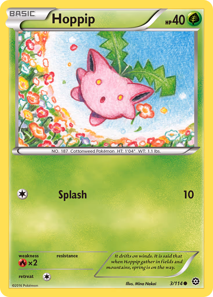 Hoppip 3/114 Pokemon card