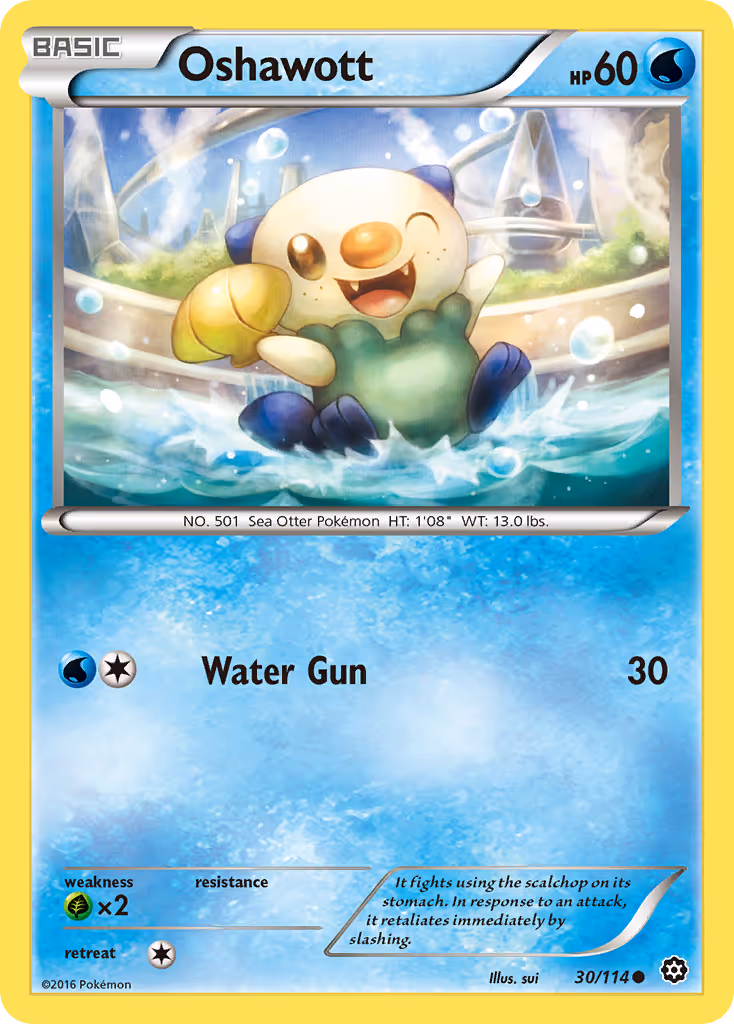 Oshawott 30/114 Pokemon card