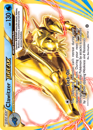 Clawitzer BREAK 35/114 Pokemon card