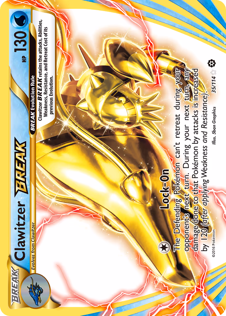 Clawitzer BREAK 35/114 Pokemon card