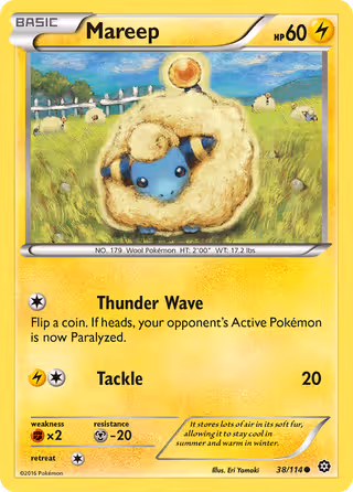 Mareep 38/114 Pokemon card