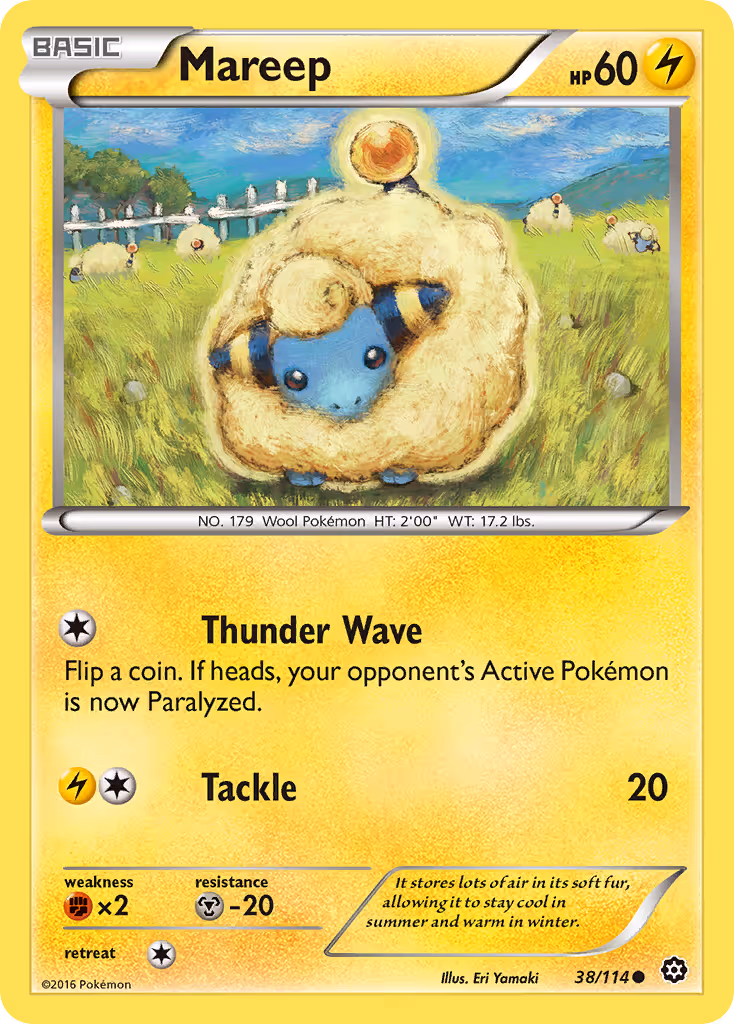 Mareep 38/114 Pokemon card