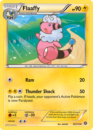 Flaaffy 39/114 Pokemon card