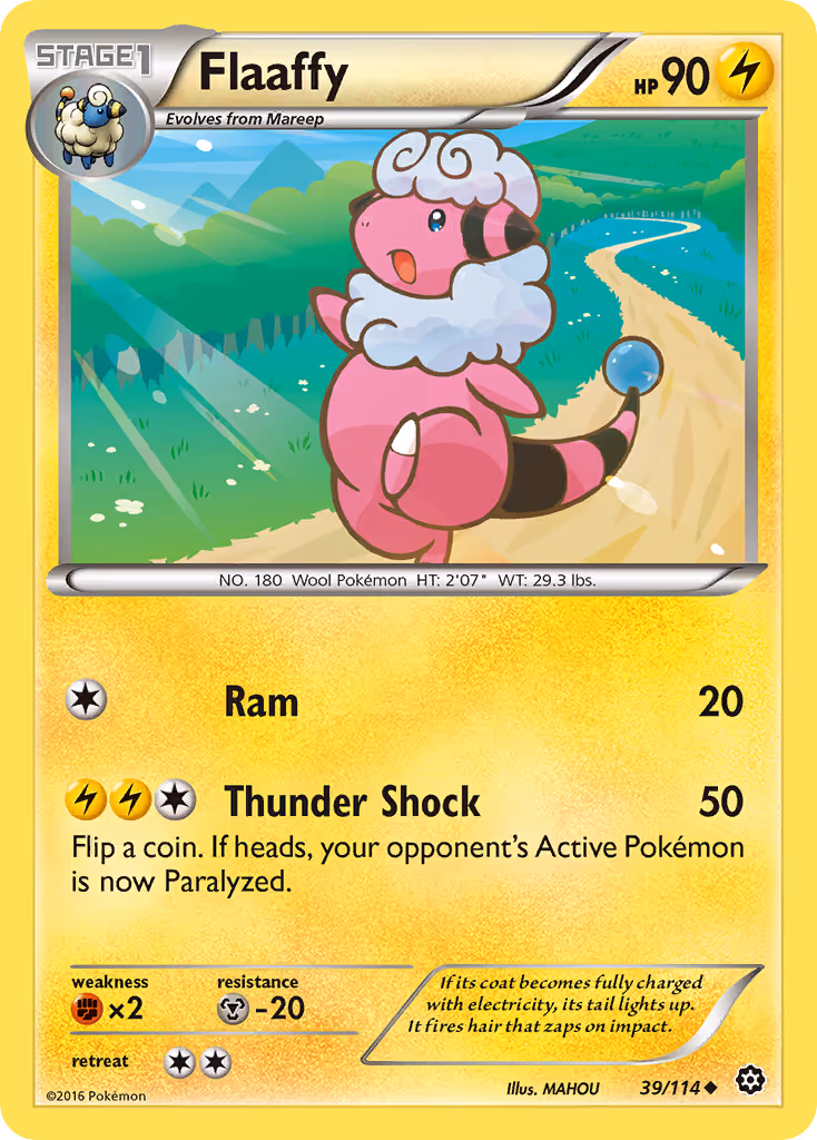 Flaaffy 39/114 Pokemon card
