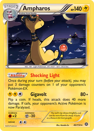 Ampharos 40/114 Pokemon card