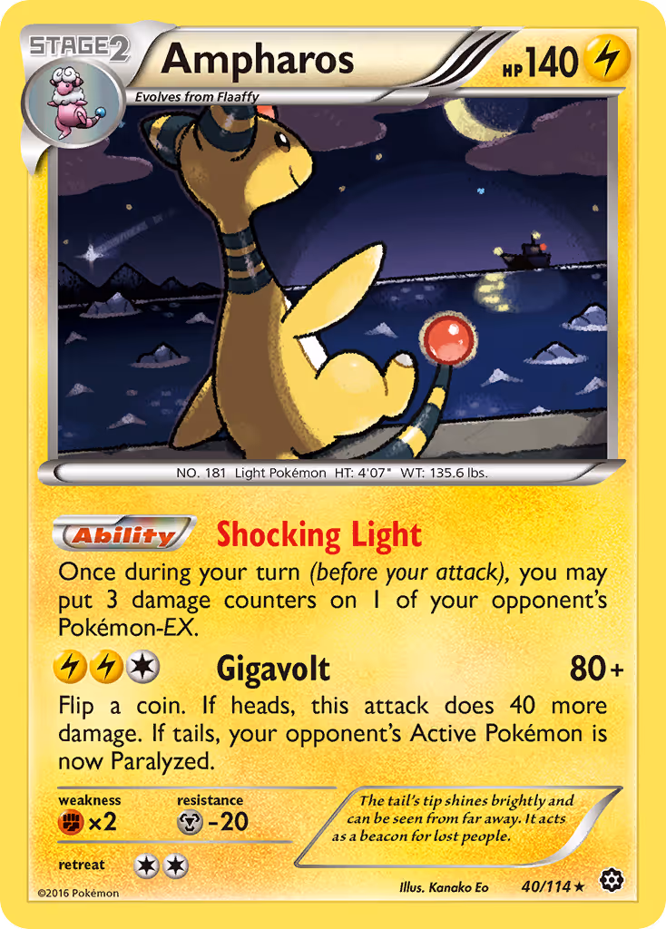 Ampharos 40/114 Pokemon card