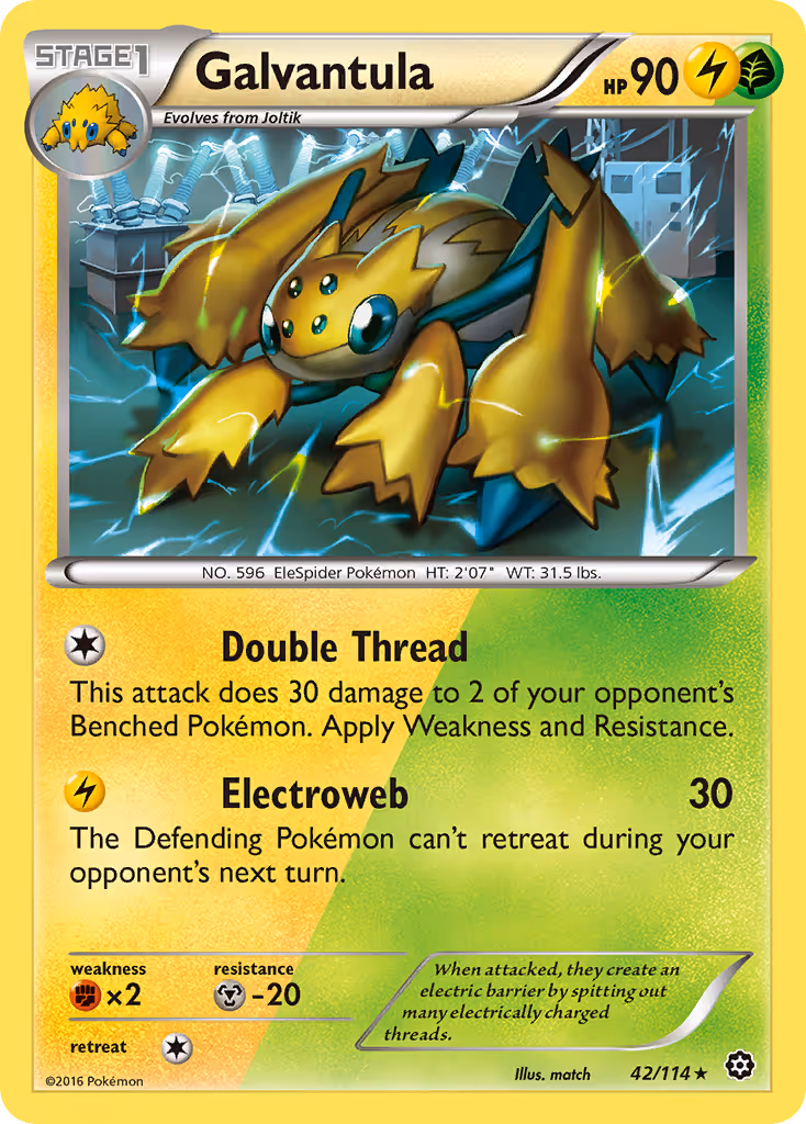 Galvantula 42/114 Pokemon card