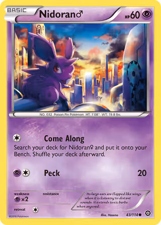 Nidoran♂ 43/114 Pokemon card