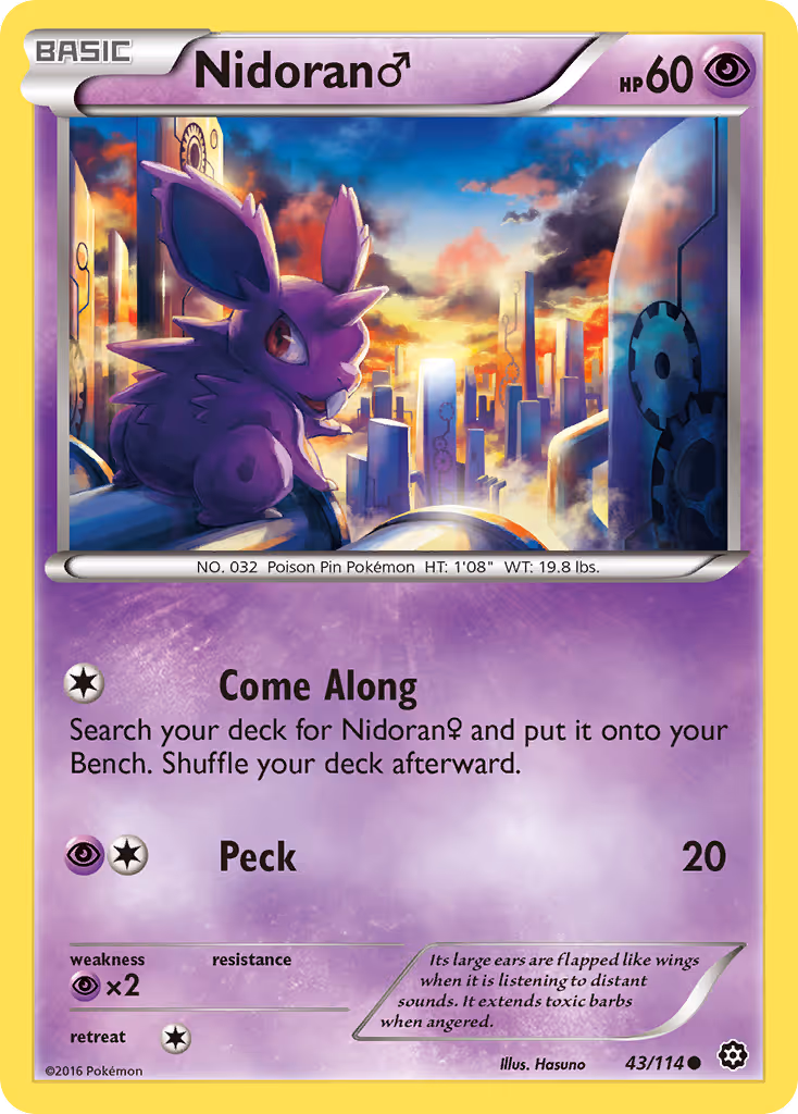 Nidoran♂ 43/114 Pokemon card