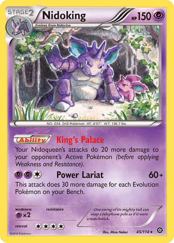 Nidoking 45/114 Pokemon card