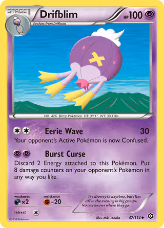 Drifblim 47/114 Pokemon card