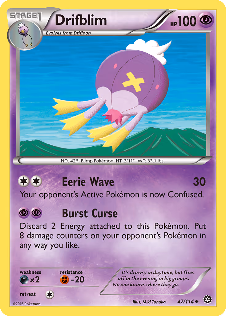 Drifblim 47/114 Pokemon card
