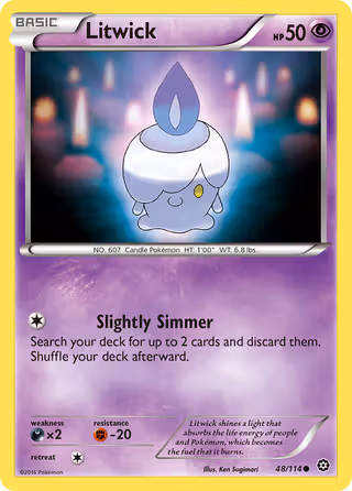 Litwick 48/114 Pokemon card
