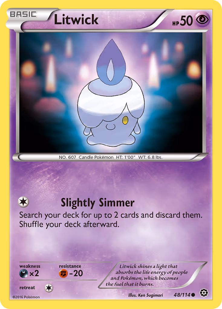 Litwick 48/114 Pokemon card