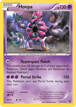 Hoopa 51/114 Pokemon card