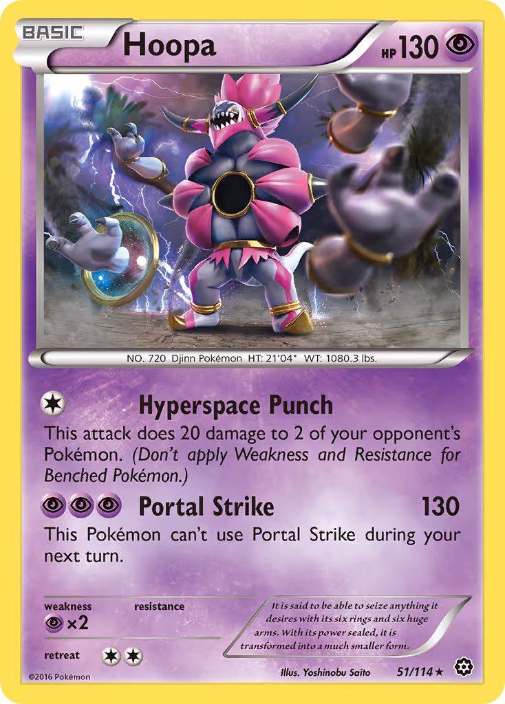 Hoopa 51/114 Pokemon card