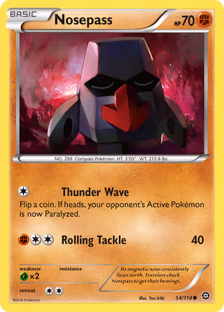Nosepass 54/114 Pokemon card