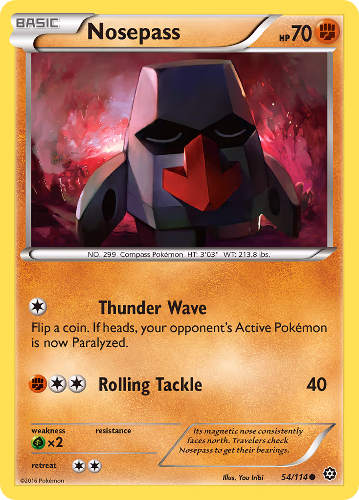 Nosepass 54/114 Pokemon card
