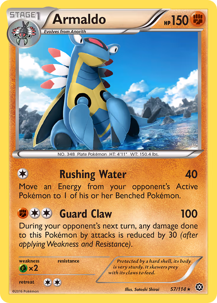 Armaldo 57/114 Pokemon card