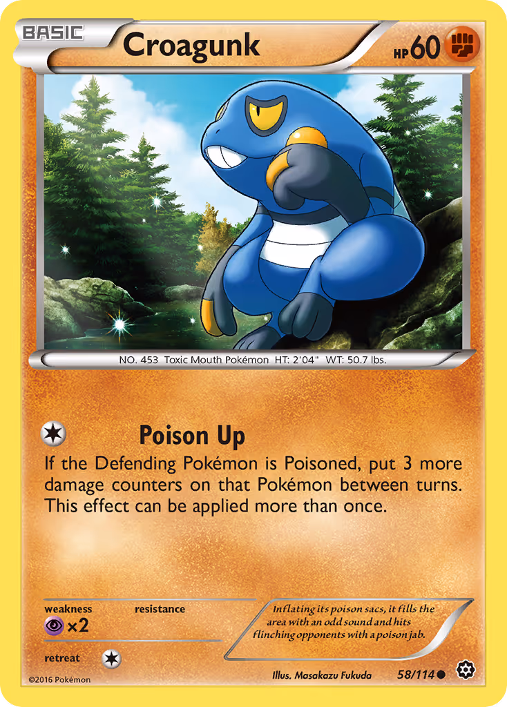 Croagunk 58/114 Pokemon card