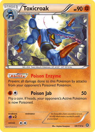 Toxicroak 59/114 Pokemon card