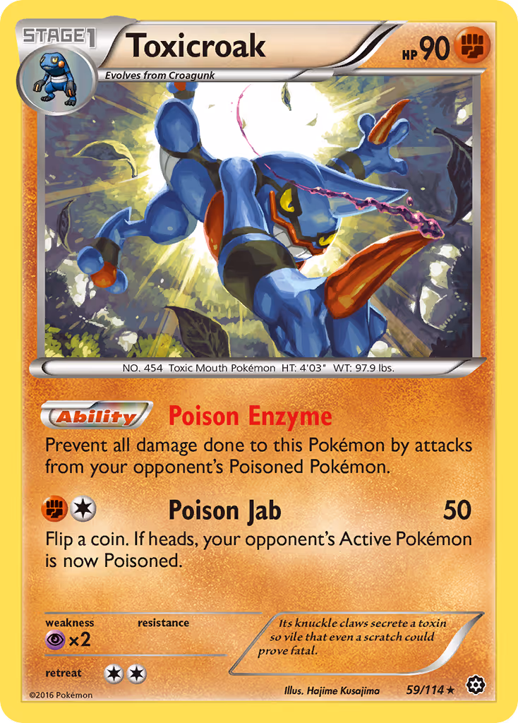 Toxicroak 59/114 Pokemon card