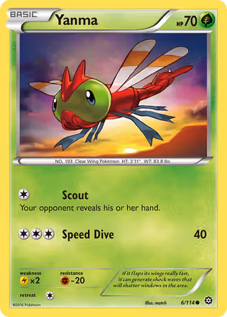 Yanma 6/114 Pokemon card