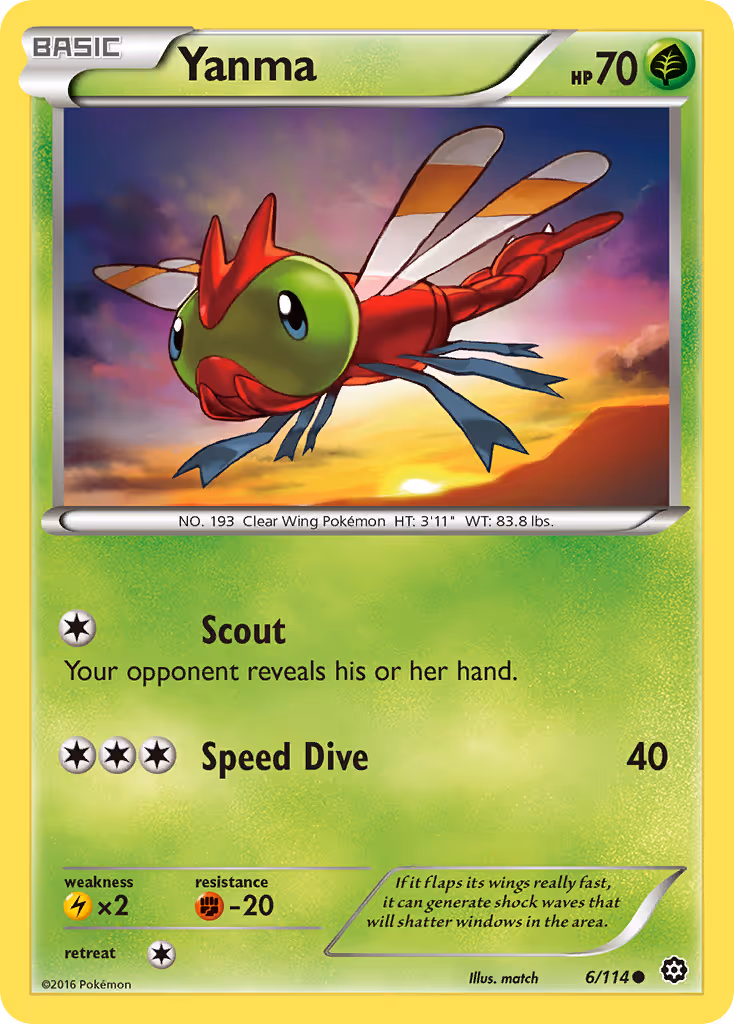 Yanma 6/114 Pokemon card