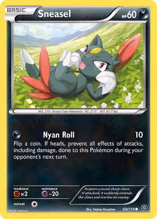 Sneasel 60/114 Pokemon card