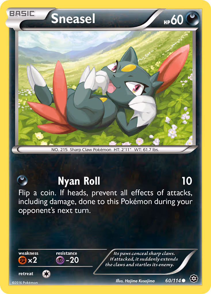 Sneasel 60/114 Pokemon card