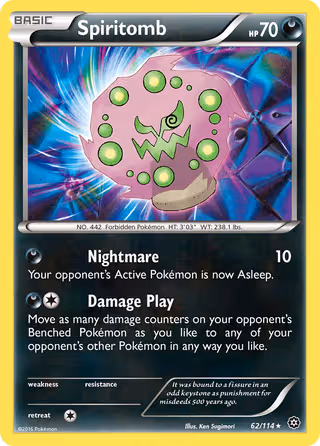 Spiritomb 62/114 Pokemon card
