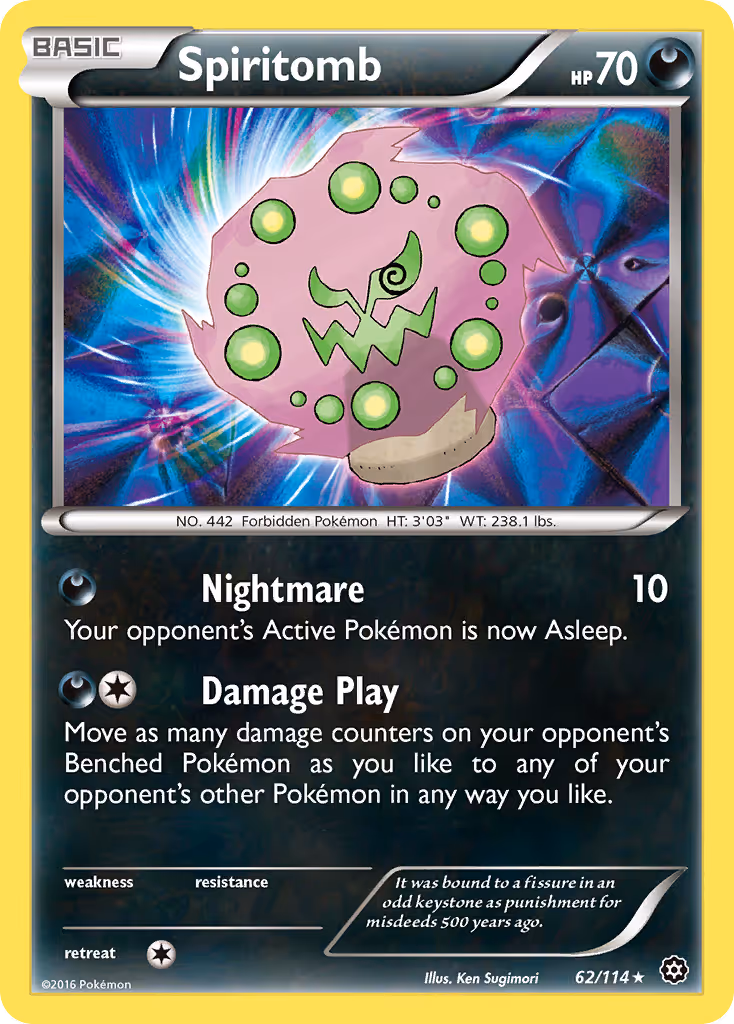 Spiritomb 62/114 Pokemon card
