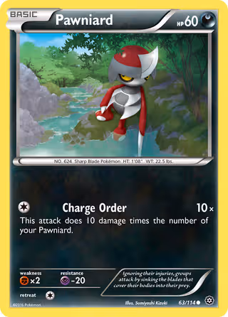 Pawniard 63/114 Pokemon card