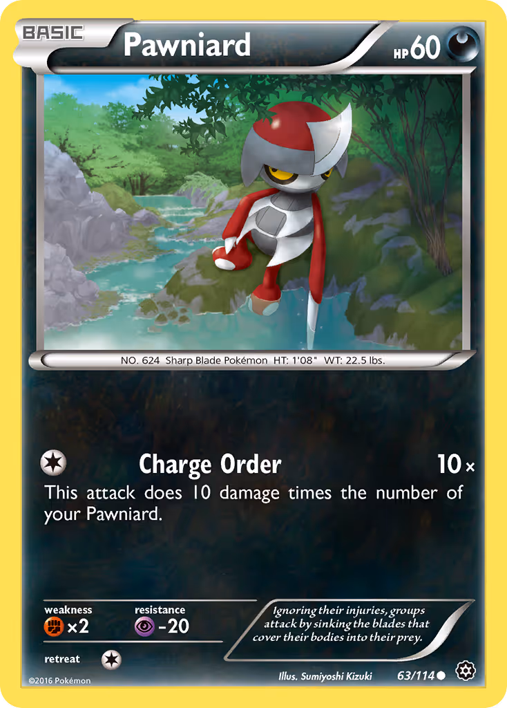 Pawniard 63/114 Pokemon card
