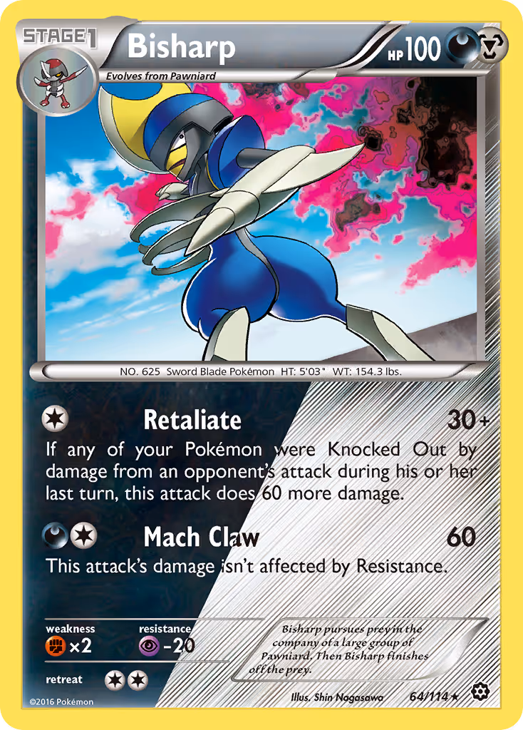 Bisharp 64/114 Pokemon card